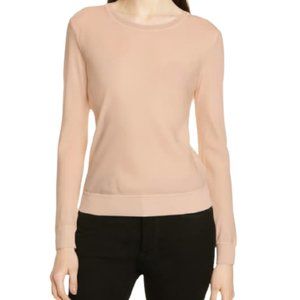 THEORY Crewneck Bias Silk Top